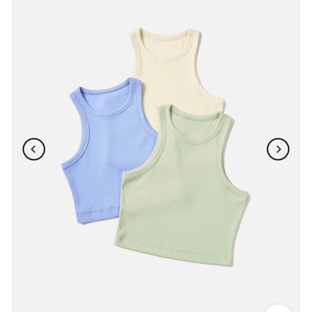 NWT Rib Cutaway Tank Top-3Pcs Set